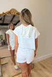 Beach Days Hooded Short Set Blue