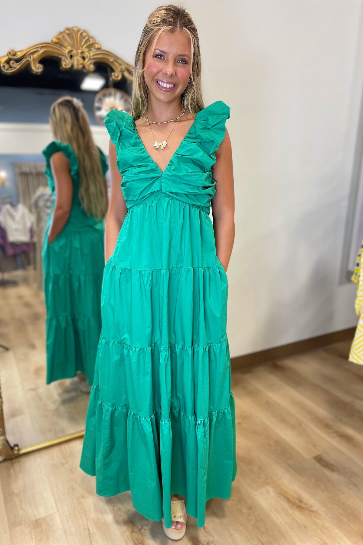 Meadow Hues Maxi Dress Green