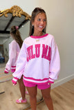 Lulu Mac Social Society Light Pink/Hot Pink Stitch