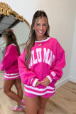 Lulu Mac Social Society Hot Pink/Light Pink Stitch