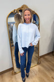 Striped Sensation Cardigan Light Blue