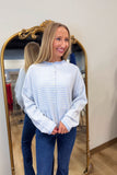 Striped Sensation Cardigan Light Blue