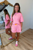 Together Forever Short Set Pink Orange