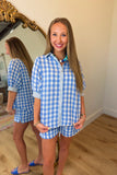 Check Yes or No Short Set Blue