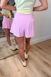 V Crossover Flare Short Pink