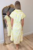 Sunpetal Scallop  Midi Dress