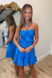 Summer Fun Halter Neck Dress Blue