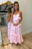 Blush Dreams Floral Midi Dress