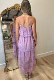 Attention on Me Tiered Lace Dress Orchid