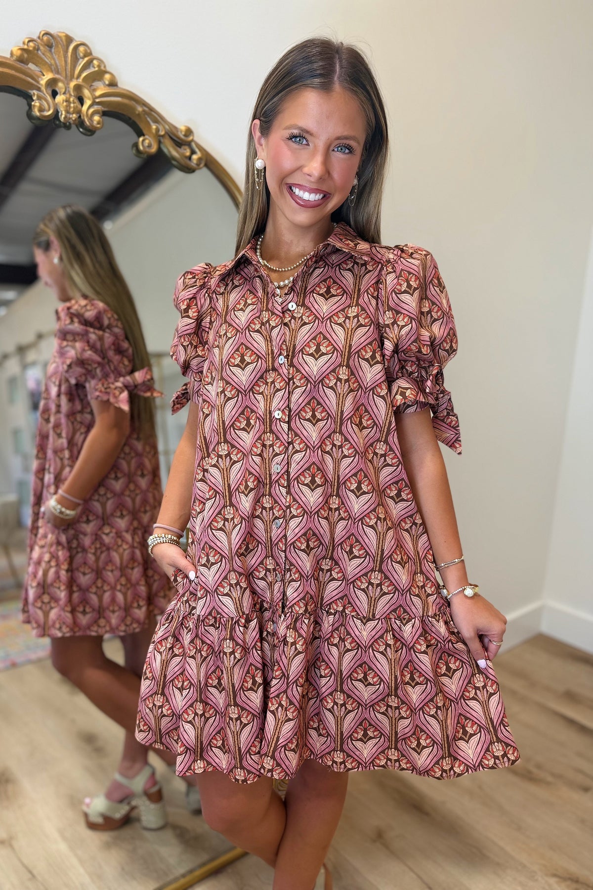 Darling Effect Dress Brown