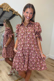 Darling Effect Dress Brown