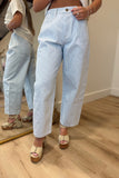 Barrels in Motion Striped Jeans Blue