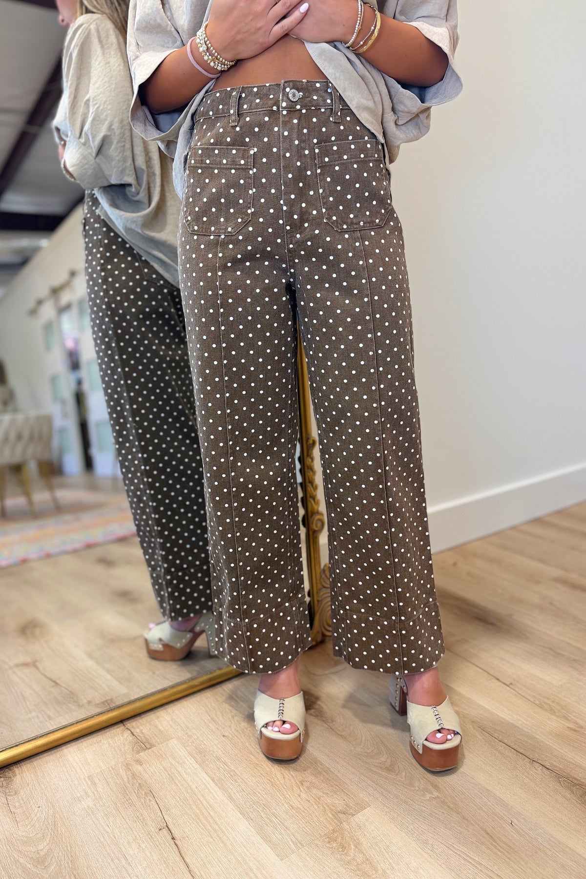 Spotted in the City Pants Brown