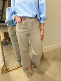 APNY Cropped Wide Leg Pant Mocha