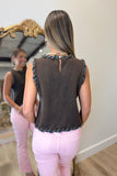 Braided Depths Sweater Vest Brown