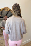 Crew Neck Cashmere Cardigan Taupe