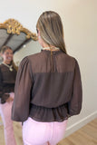 Chocolate Muse Sheer Top