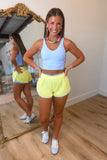 Double Layer Nylon Short Yellow