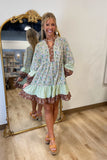 Harvest Mix Tiered Dress Green