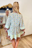Harvest Mix Tiered Dress Green