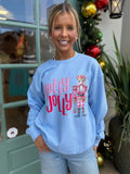 Holly Jolly Nutcracker Sweatshirt Blue