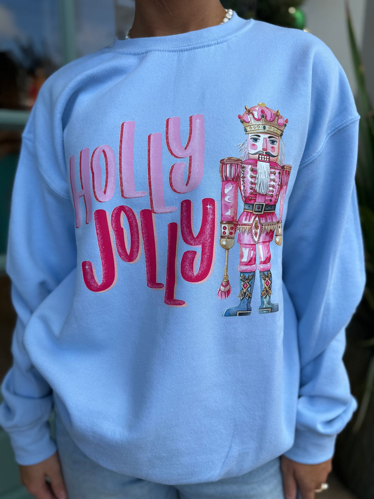 Holly Jolly Nutcracker Sweatshirt Blue