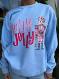 Holly Jolly Nutcracker Sweatshirt Blue