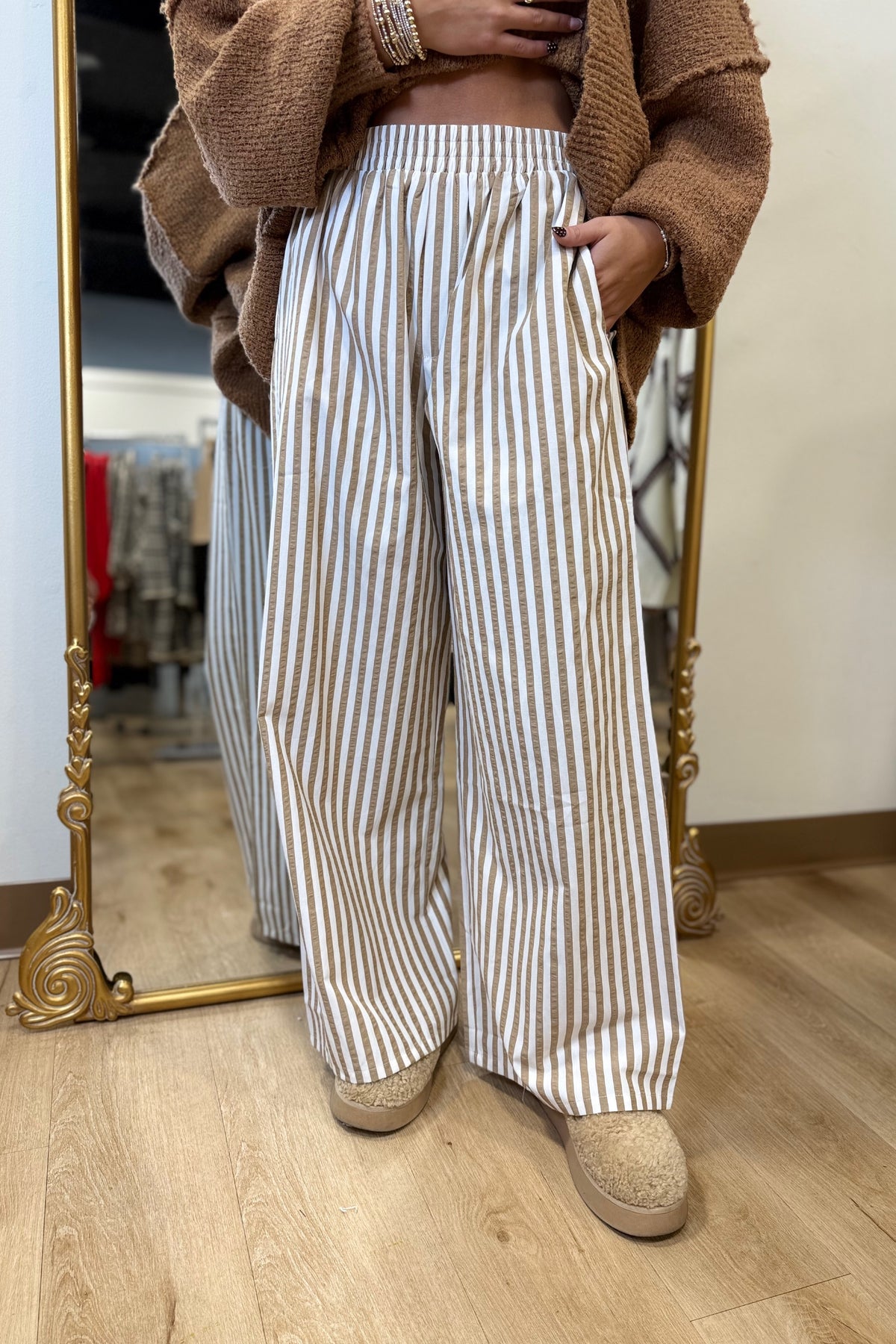 Brown Sugar Striped Pants