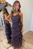 Don't Be Dramatic Dot Dress Brown