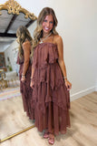 Layered in Love Maxi Dress Brown