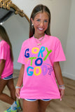 Glory To God Graphic Tee Neon Pink