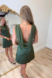 Delicately Draped Dress Olive