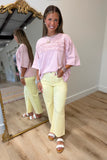 Basic But Elevated Ruffled Top Pink