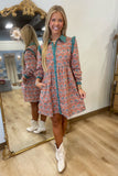 Very Thankful Floral Dress Rust