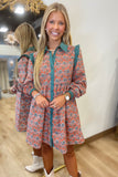 Very Thankful Floral Dress Rust