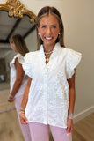 White Blossoms Blouse