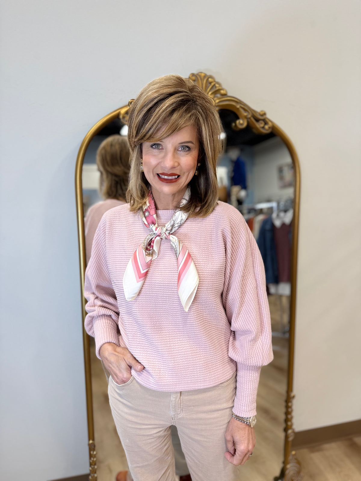 Dylan Andie Dolman Sleeve Top Pink