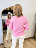 Dylan Cozy Rib Crewneck Pink