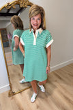 Stripe Stride Dress Green