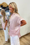 Shimmer in Pink Metallic Top