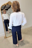 APNY Ruffle Blouse w French Cuffs White