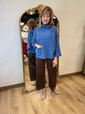 APNY  Funnel Neck Sweater Blue