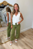 Spotted in the City Pants Olive