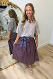 Autumn Charm Plaid Skirt Maroon