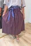Autumn Charm Plaid Skirt Maroon