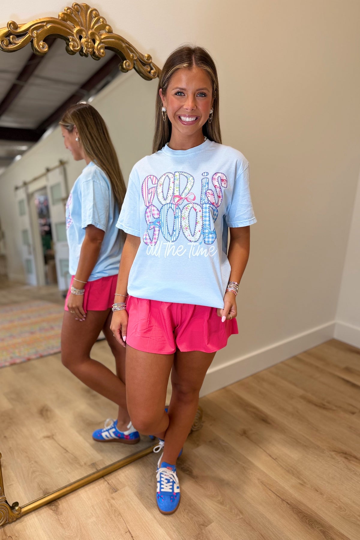 God is Good Graphic Tee Blue