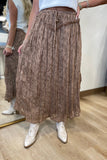 Timeless Grace Maxi Lace Skirt Brown