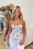 Flower Fun Strapless Top