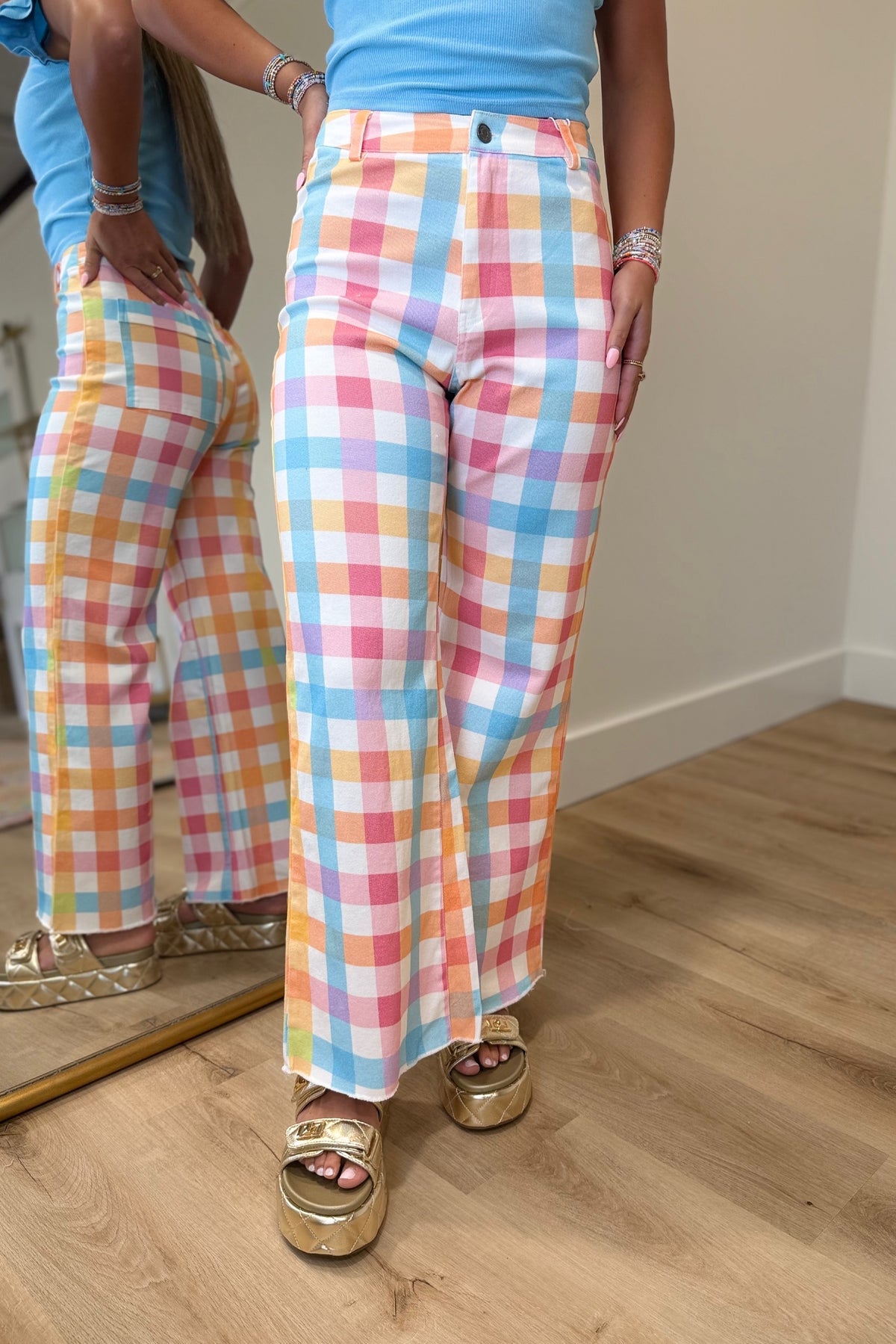 Pastel Plaid Pants