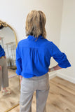 Boho Chic Royal Blue Blouse